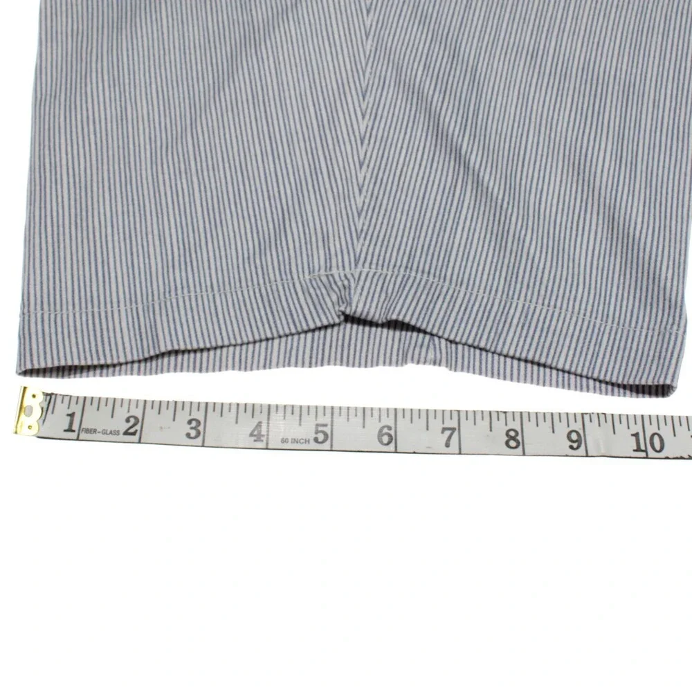 AG Adriano Goldschmied NWT Wanderer Slim Trouser Shorts Size 36 US Blue Stripes
